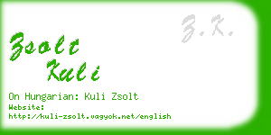 zsolt kuli business card